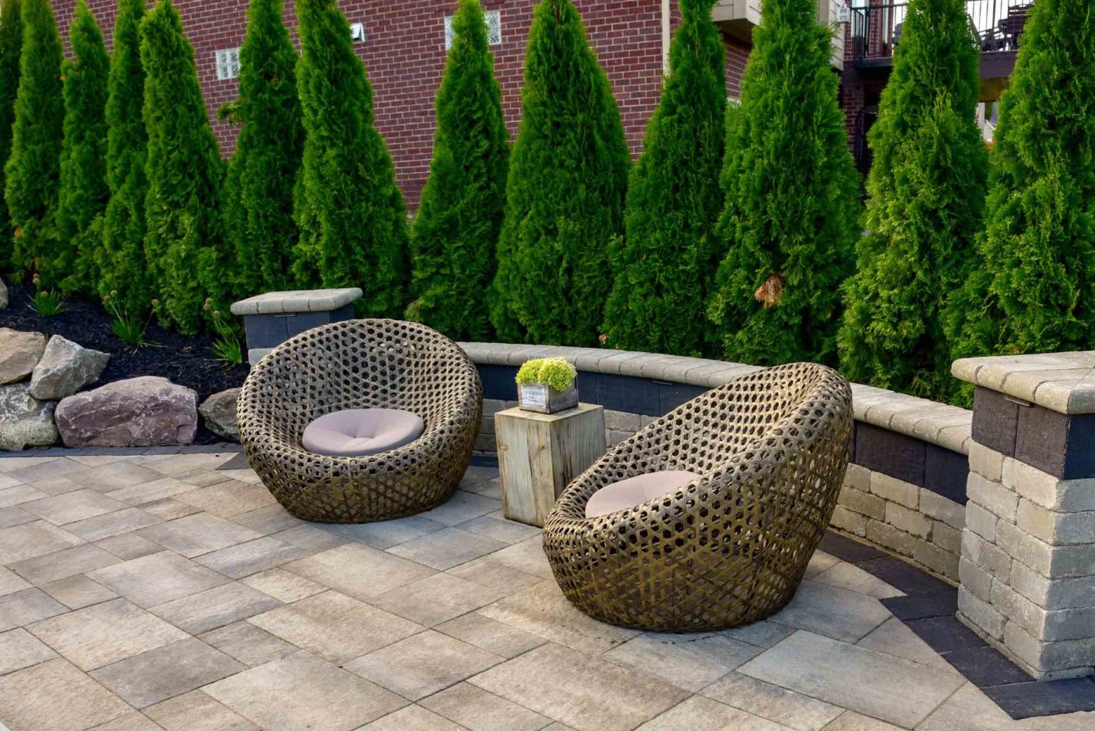 Arborvitae privacy trees  Landscape Planning Michigan Landscape Installation Michigan Michigan Landscape Renovation Sustainable Landscape Design Michigan Michigan Landscaping Ideas Michigan Hardscape Design