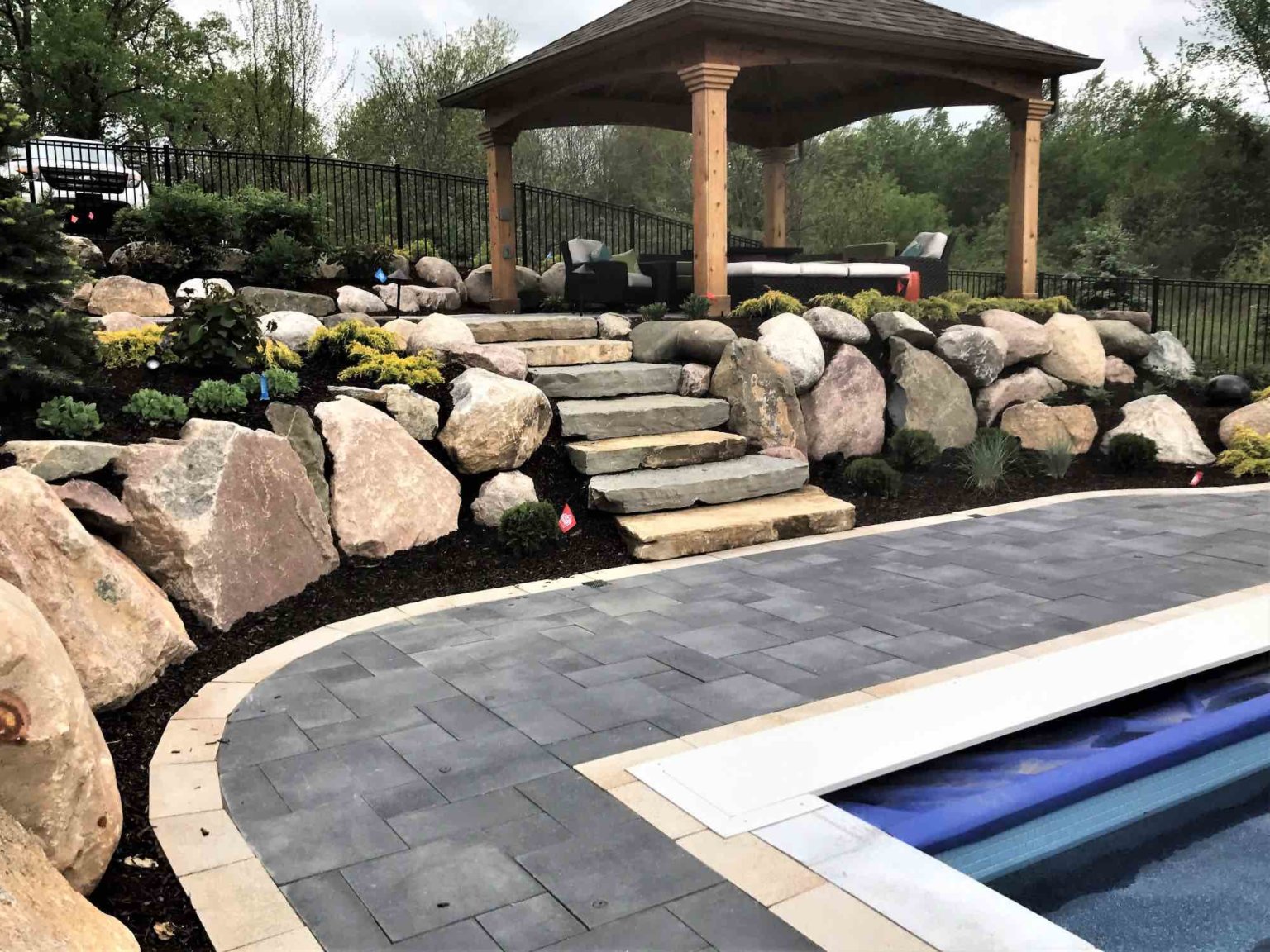 cedar gazebo se michigan hardscaping se michigan hardscape architects michigan