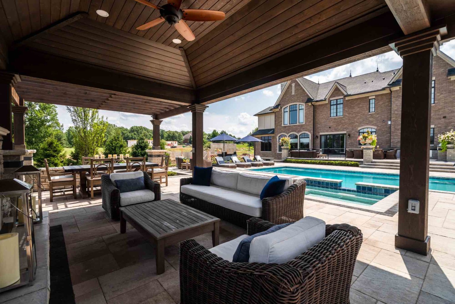 landscape design, michigan pool design, paving company in Michigan, inground pool, pool inspo, backyard pool, pavers, pavers near me, swim and spa, swimming pool design and install, backyard ideas, privacy fence ideas, backyard landscaping ideas, inground pool ideas, gunite pools, pool lights, led pool lights, unilock, patio shade structures Oakland County, shade structures, patio gazebo, pergola ideas custom pergola and hardscape oakland twp mi