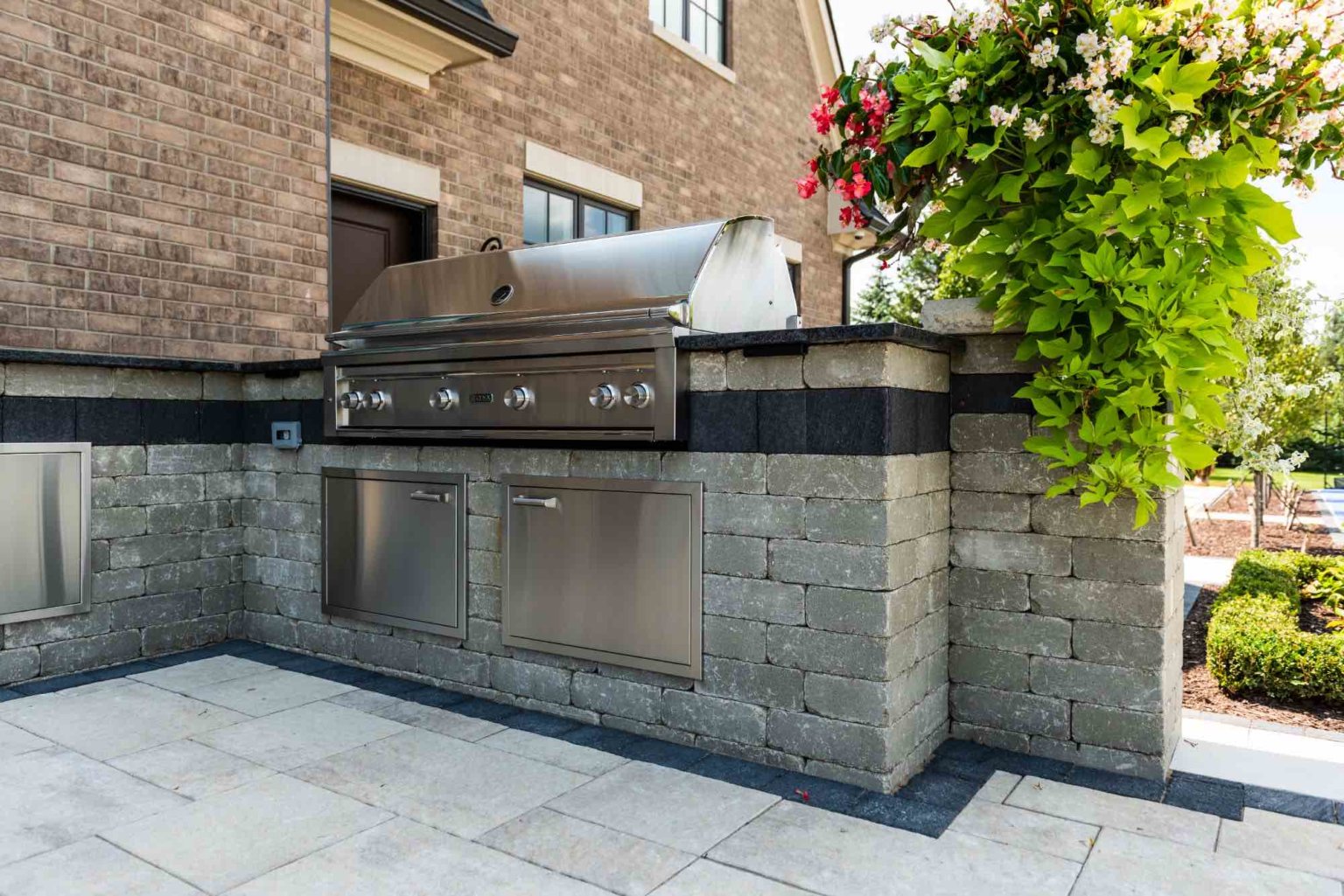 outdoor kitchen, outdoor bar, outdoor kitchen ideas, patio ideas, patio design ideas, design outdoor kitchens, open kitchen, outdoor cooking, small backyard patio ideas, bbq grill, outdoor grill, bbq grills, built in grill, Antonelli Landscape, Antonelli Landscape pool spa, outdoor grilling station, pavers near me, unilock pavers, Oakland twp
