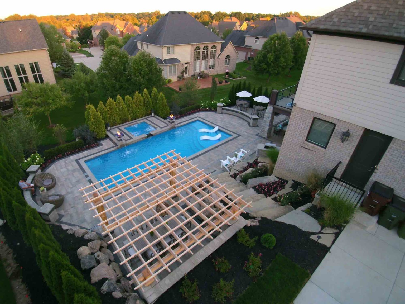 custom cedar pergola  shade structure for outdoor living  Pergola Designs Outdoor Pergolas Pergola Ideas Custom Pergola Construction Pergola Kits Pergola Installation