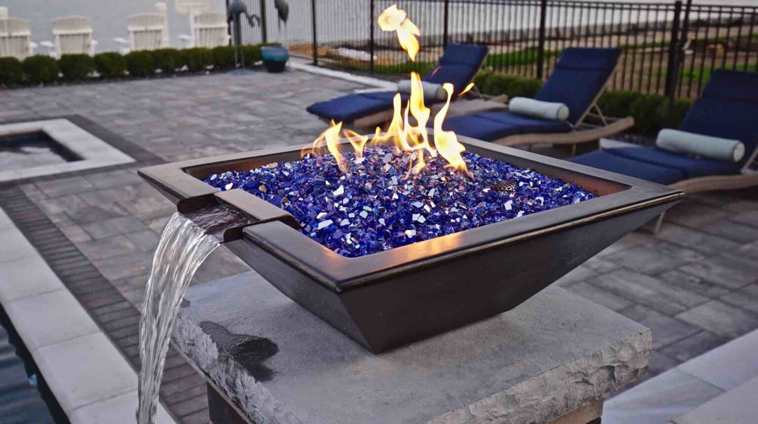 poolside fire details fire bowls fire features Outdoor Fire Features Fire Pit Designs Fire Feature Ideas Gas Fire Pits Outdoor Fireplaces Fire Pit Installation