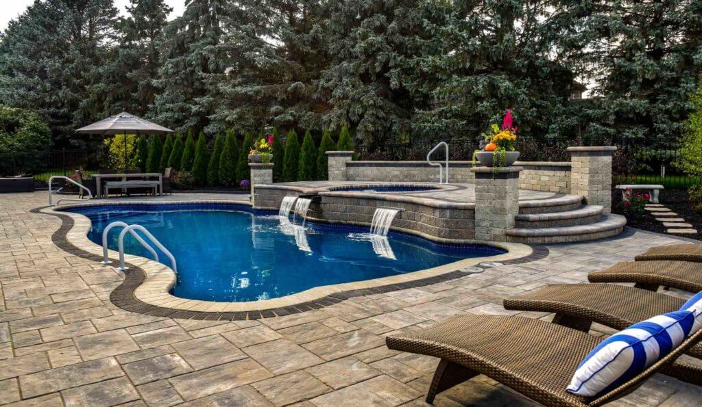 professional pool design & installation Antonelli Landscape Pool Spa