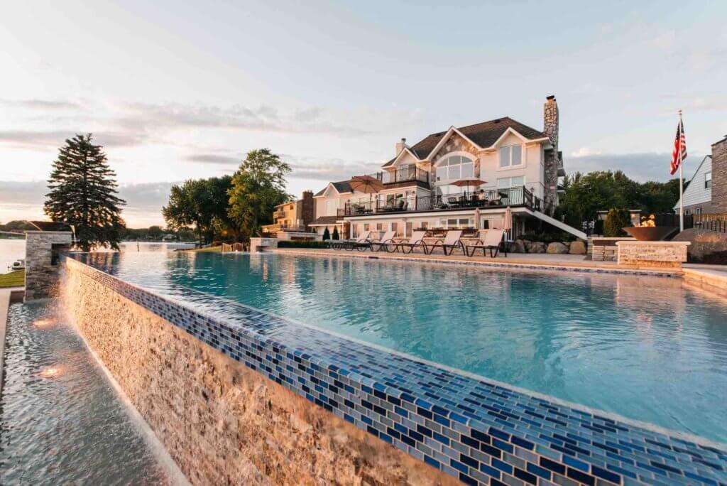 waterfall pools and In-ground pools professional pool design & installation Antonelli