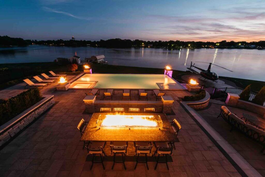 professional pool design & installation Antonelli Landscape Pool Spa