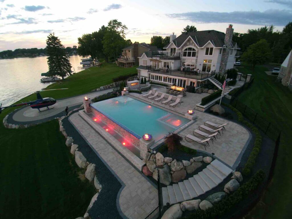 professional pool design & installation Antonelli Landscape Pool Spa