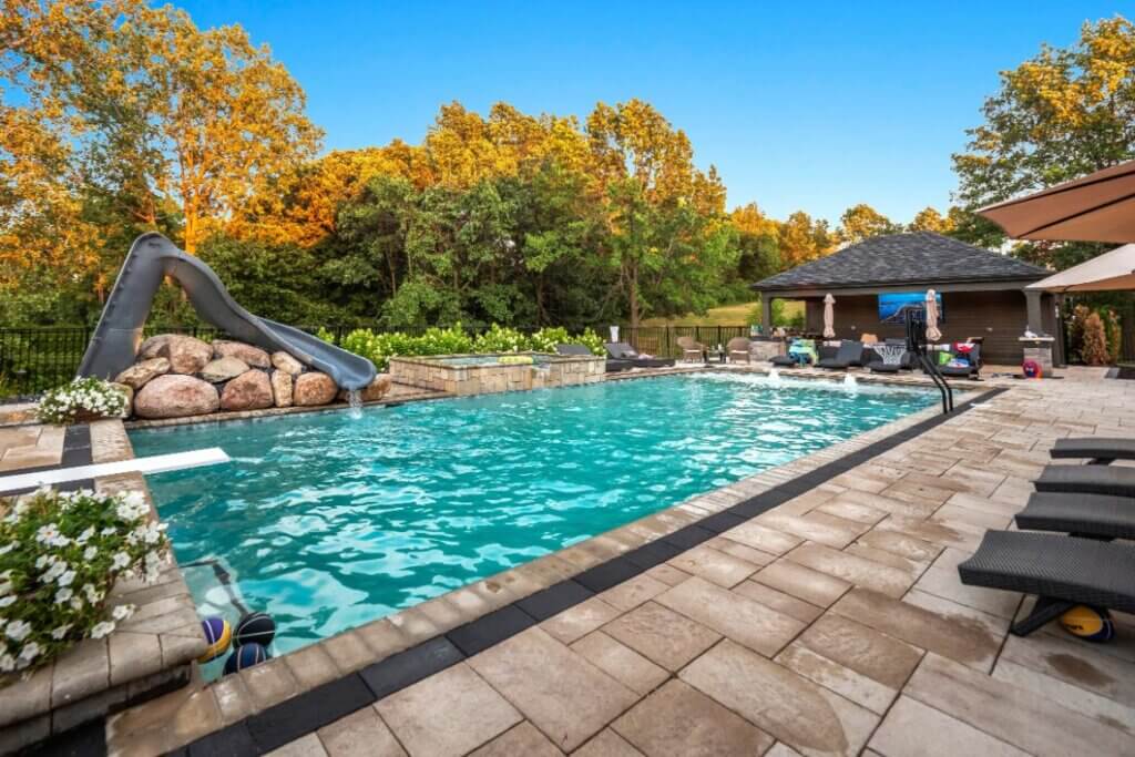 On The Rocks - Oakland Township, MI Custom inground pools Backyard pool ideas detroit Outdoor living contractor oak Outdoor living Birmingham mi Landscape Bloomfield mi Hardscape Bloomfield Patio designs Bloomfield mi Metro Detroit backyard pool design Metro Detroit pool and spa builders Metro Detroit pool and spa contractors Affordable pool and spa design Metro Detroit Metro Detroit pool and spa remodeling Metro Detroit pool and spa consultation Metro Detroit spa and hot tub design Metro Detroit indoor pool design Pool and spa landscaping Metro Detroit professional pool design & installation