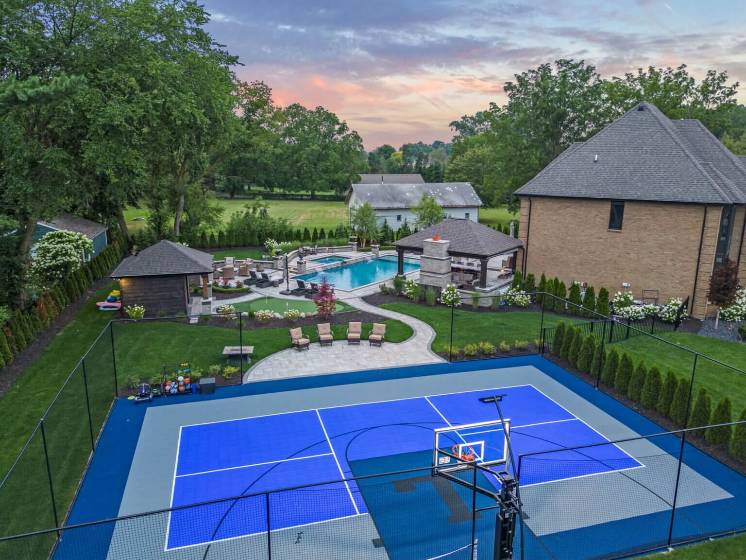 Sports court Backyard court Sports court Backyard court sports court builders metro detroit backyard court builders detroit backyard court builders macomb county michigan Sports court Clinton twp mi