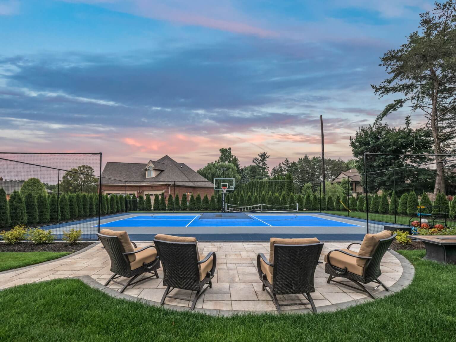 Michigan Pavers Paver Installation Michigan Paver Contractors in Michigan Best Pavers in Michigan Michigan Patio Pavers Driveway Pavers Michigan Sports court Backyard court