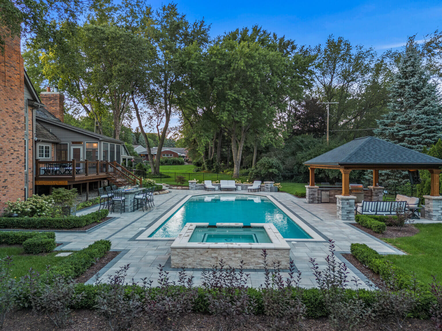 day dream Bloomfield Hills michigan Antonelli Landscape pool spa bloomfield pool builders Gunite Pool Construction Custom Gunite Pool Designs Gunite Pool Installation swimming pool landscaping landscaping service swimming pool landscape design garden construction landscape paving landscape masonry pool and landscaping