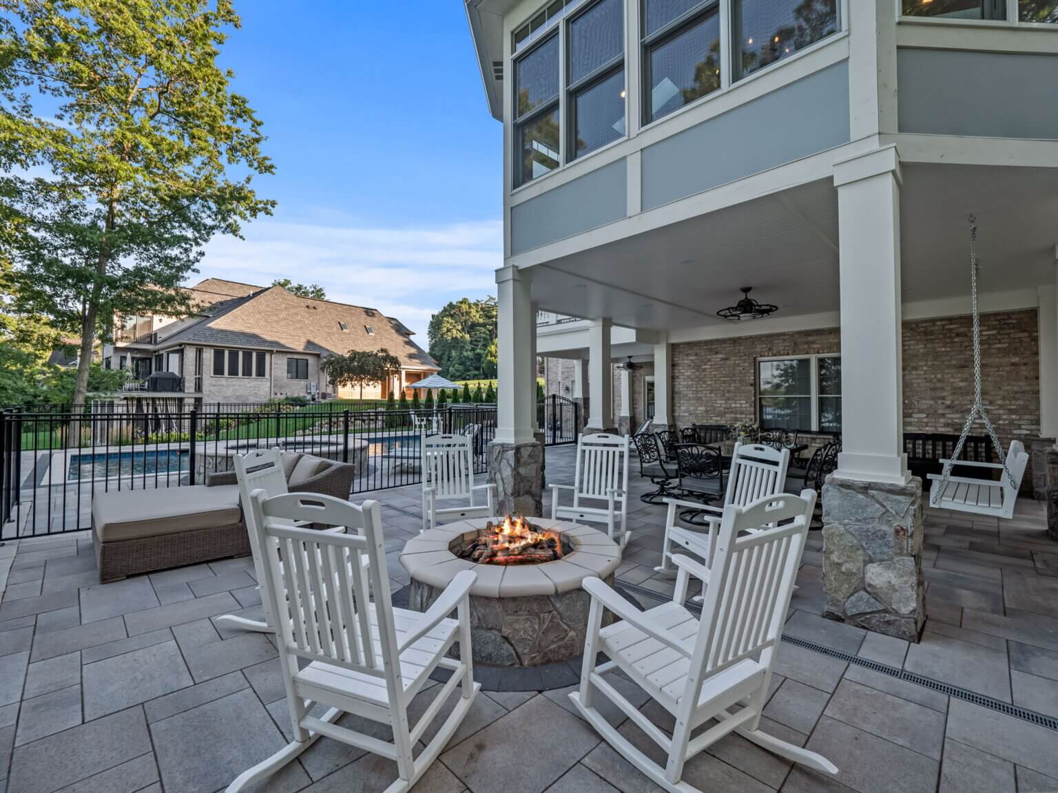 Outdoor Fire Features Fire Pit Designs Fire Feature Ideas Gas Fire Pits Outdoor Fireplaces fireplace builder michigan Michigan Pavers Paver Installation Michigan Paver Contractors in Michigan Best Pavers in Michigan Michigan Patio Pavers Driveway Pavers Michigan