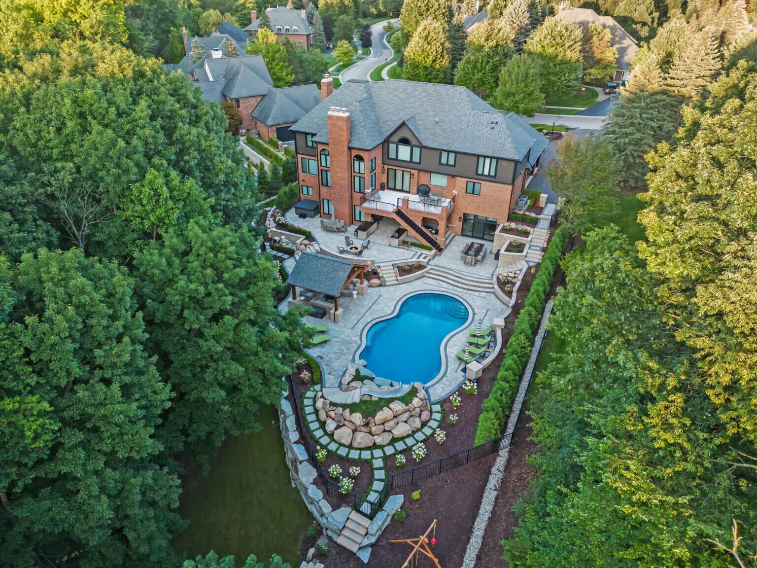 Walking On A Dream - Antonelli Landscape Pool & Spa best backyard pool oakland mi Pool installers in goodison mi Custom inground pools Backyard pool ideas detroit Outdoor living contractor oak