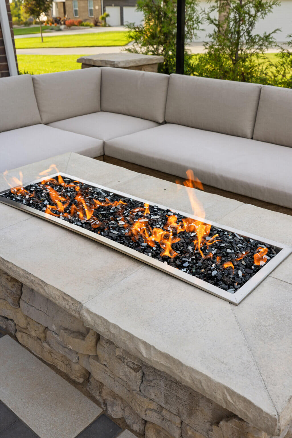 Outdoor Fire Features Fire Pit Designs Fire Feature Ideas Gas Fire Pits Outdoor Fireplaces Fire Pit Installation Custom Fire Features Backyard Fire Features glass fire pit design